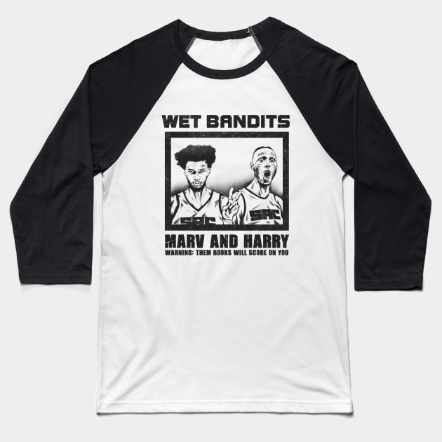 Wet Bandits Of Sactown Baseball T-Shirt by PinkSushi